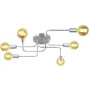 Ver imagem 1 de Lustre Sputnik Aranha 6 Braços Escovado Quarto Sala Cozinha