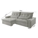 Ver imagem 2 de Sofá Nivus Linho 2 Módulos de 80cm B25cm Meu Sofá Online A230 Linho Cinza