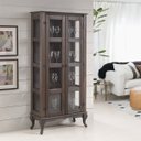 Ver imagem 3 de Cristaleira em Madeira Maciça com 2 portas