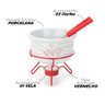 Aparelho de Fondue Chocolate Conjunto Casal 5 Peças Fundi - 4