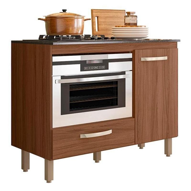 Balcão para Cooktop e Forno Avelã - Nicioli