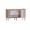 Ver imagem 2 de Gabinete Cozinha Mdf/mdp 1.14m Elegante 6 Pés e Amplo Espaço:jequitibá/nude
