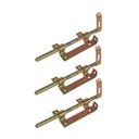 Ver imagem 1 de Kit 3 Trinco Ferrolho Portão Porteira de Aço Bicromado 260mm