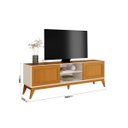 Ver imagem 2 de Rack Bancada King para Tv até 65 Polegadas 1.80cm Edn:off White/cedro