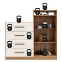 Ver imagem 5 de Cômoda Áurea 2 Portas 4 Gavetas 1,20 M - Comoda para Quarto - Demobile:amêndoa/off White