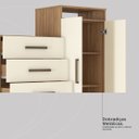 Ver imagem 7 de Cômoda Áurea 2 Portas 4 Gavetas 1,20 M - Comoda para Quarto - Demobile:amêndoa/off White