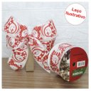 Ver imagem 1 de Kit 2 Rolo Fita Aramada Natal Boneco de Neve Decoração Natalina 6,3cm X 9,14m