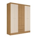 Ver imagem 1 de Guarda Roupa Casal 6 Portas 2 Gavetas Itália Freijó Off White Kits Paraná