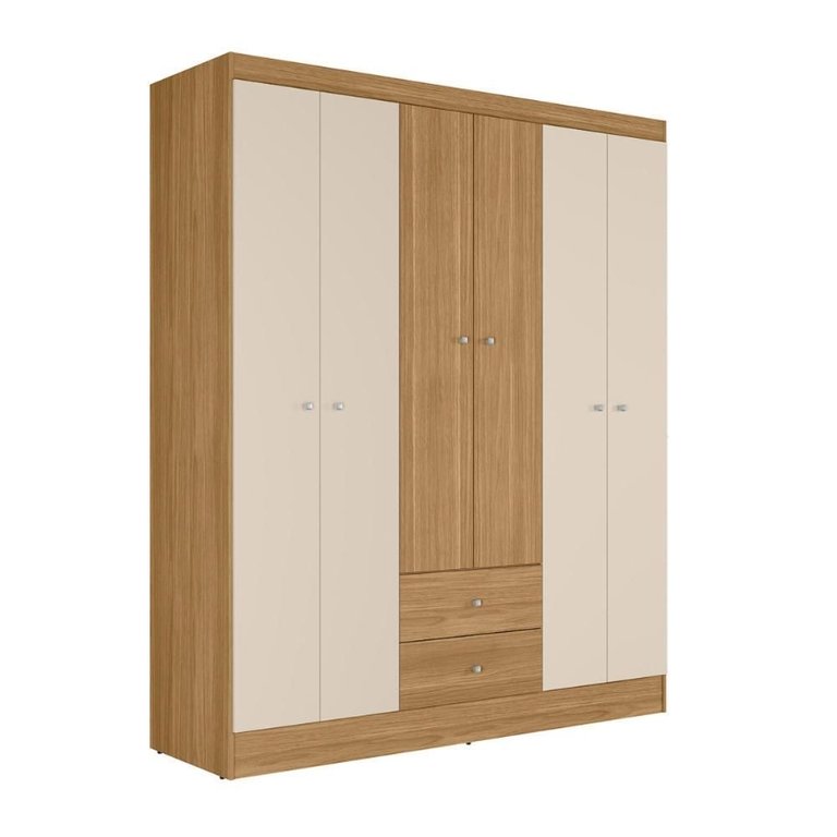 Guarda Roupa Casal 6 Portas 2 Gavetas Itália Freijó Off White Kits Paraná Guarda Roupa Casal 6 Portas 2 Gavetas Itália Freijó Off White Kits Paraná