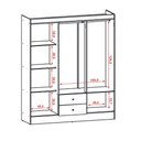 Ver imagem 5 de Guarda Roupa Casal 6 Portas 2 Gavetas Itália Freijó Off White Kits Paraná