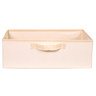 Caixa colorida 42x15x28 com alça-  Organibox Bege Palha - 3