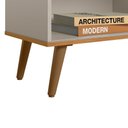 Ver imagem 6 de Rack Bancada Ruan Mdp/mdf Tv até 50 Polegadas Porta e Nichos Nature/off White G77 - Gran Belo