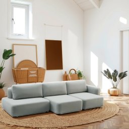 Sofa Retratil Liverpool 3,12m 3 Lugares Tecido Boucle Cinza - 2