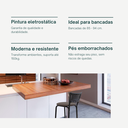 Ver imagem 5 de Kit 6 Banquetas para Balcão Cozinha Gourmet Junco Preto Bancada Ilha Banco 60cm Itagold