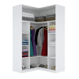 ARMÁRIO DE CANTO CLOSET M101.2021.B (CASA, QUARTO) MUNDI MOVEIS - 1