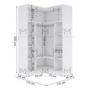 Ver imagem 2 de ARMÁRIO DE CANTO CLOSET M101.2021.B (CASA, QUARTO) MUNDI MOVEIS