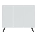 Ver imagem 2 de Aparador Buffet 3 Portas Retrô Veneza Multimóveis V1009 Branco/Preto Branco/Preto