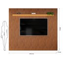 Ver imagem 3 de Painel para TV Trento 275 Ripado Freijó com LED-DJ Móveis