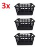 Kit 3 Cesto Multiuso Organizador de Armários, Guarda-roupa e Prateleira de Plástico - 1
