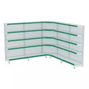 Ver imagem 1 de Gondola Parede 170 Fit Ate 4 Metros 1 Canto Branco 25b Pe Verde