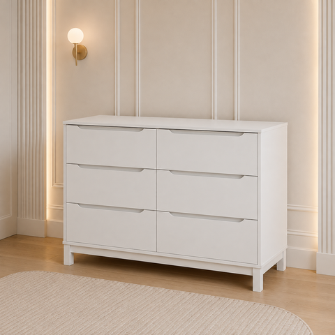 Cômoda Infantil Quater 6 Gavetas em MDF – Branco Fosco