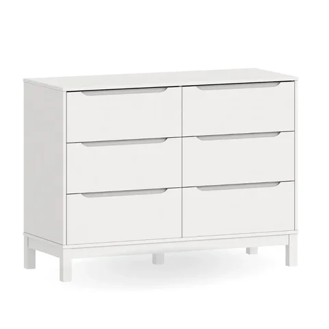 Cômoda Infantil Quater 6 Gavetas em Mdf – Branco Fosco