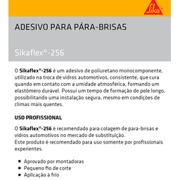 Sikaflex 256 - Cola Selante Preto Para Vidros E Parabrisas - 3