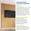 Ver mais imagens de Painel Liso para TV até 75 Polegadas Planejado 200x250cm Aruá CabeCasa MadeiraOriginals Marrom Jatobá