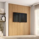 Ver imagem 1 de Painel Liso para TV até 75 Polegadas Planejado 200x250cm Aruá CabeCasa MadeiraOriginals Marrom Jatobá