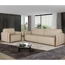 Ver imagem 2 de Conjunto Sofá 3 Lugares 223cm e Poltrona 98cm Amaranto M22 Linho Champanhe - Mpozenato