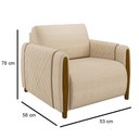 Ver imagem 3 de Conjunto Sofá 3 Lugares 223cm e Poltrona 98cm Amaranto M22 Linho Champanhe - Mpozenato