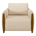 Ver imagem 5 de Conjunto Sofá 3 Lugares 223cm e Poltrona 98cm Amaranto M22 Linho Champanhe - Mpozenato