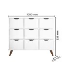 Ver imagem 2 de Nicho Organizador Retro Branco com 9 Gavetas Brancos 108 x 92,5cm - FdECOR