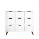 Ver imagem 4 de Nicho Organizador Retro Branco com 9 Gavetas Brancos 108 x 92,5cm - FdECOR