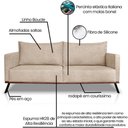 Ver mais imagens de Sofa Aya 2 Lugares para Sala de Estar 180cm Boucle 3301 Ezz 3301