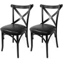 Ver imagem 1 de 2 Cadeiras Madeira Estofada Mesa Jantar Moderna Alta Qualidade Varanda Sacada