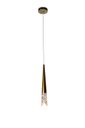 Ver imagem 1 de Pendente Cone Dourado Vidro 41cm Led 6W 3200K Bivolt PARIS LUZ