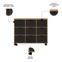 Ver imagem 5 de Nicho Organizador 9 Gavetas com Rodízios Freijó/preto - Qmovi