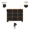 Ver imagem 7 de Nicho Organizador 9 Gavetas com Rodízios Freijó/preto - Qmovi