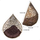 Ver mais imagens de Balanço Ninho Gota Suspenso com Mosquetão e Mola para Área de Lazer - Caramelo A4