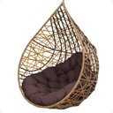 Ver imagem 1 de Balanço Ninho Gota Suspenso com Mosquetão e Mola para Área de Lazer - Caramelo A4