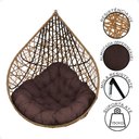 Ver imagem 7 de Balanço Ninho Gota Suspenso com Mosquetão e Mola para Área de Lazer - Caramelo A4