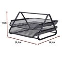 Ver mais imagens de Organizador Documento Bandeja Dupla Escritorio Mesa Home Office Trabalho Arquivo Papel Folha Caderno