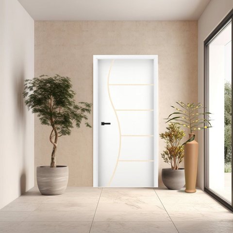 Folha de Porta   Frisada  210x80x3,5 Gitale Portas