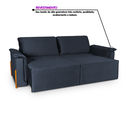 Ver imagem 4 de Sofá Cama Retrátil Veludo 3 Lugares Atlanta