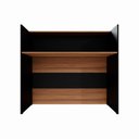 Ver imagem 6 de Balcão Atendimento Recepção Escritório 90 Cm X 110 Cm F5 Cor:nogal com Preto