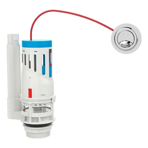 Mecanismo Saída Universal para Caixa Acoplada Duplo Acionador 340515 Blukit com Duplo Acionador