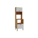 Ver imagem 7 de Paneleiro de Cozinha Essência Torre Quente C/ 2 Portas e 3 Nichos P/ Forno 60cm Freijo/white Laca