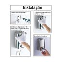 Ver imagem 7 de Kit 5x Dispenser Saboneteira Detergente Sabonete Líquido Inox 500ml Para Parede Cozinha Banheiro Lav
