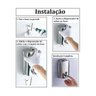 Kit 5x Dispenser Saboneteira Detergente Sabonete Líquido Inox 500ml Para Parede Cozinha Banheiro Lav - 7